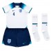 Günstige England Declan Rice #4 Babykleidung Heim Fussballtrikot Kinder WM 2022 Kurzarm (+ kurze hosen)